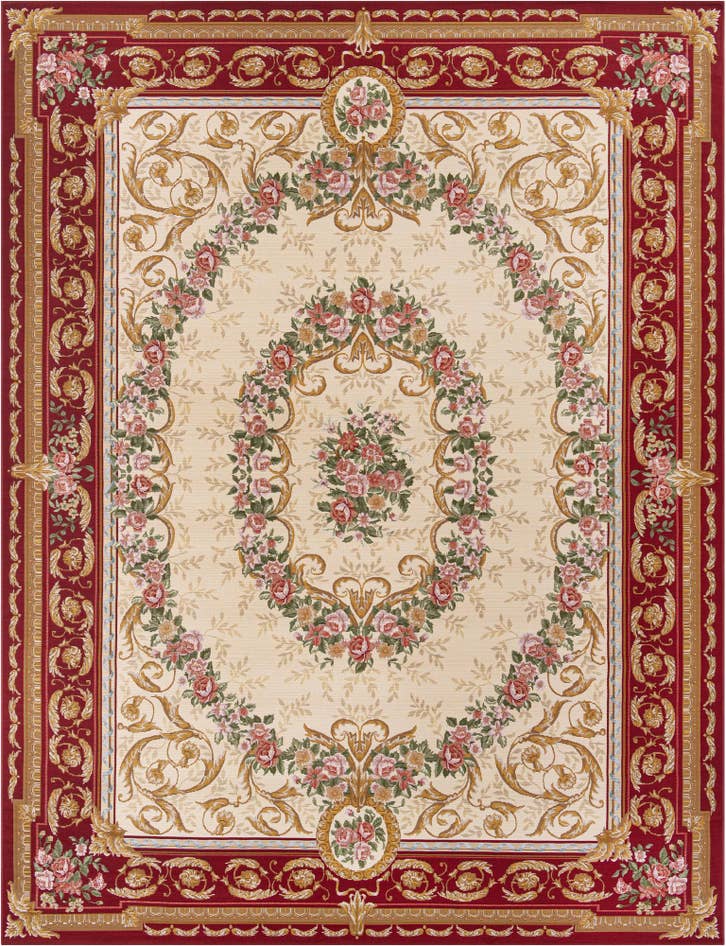 Detail image of 9' x 12' Easy-Clean Traditional Indoor / Outdoor Rug