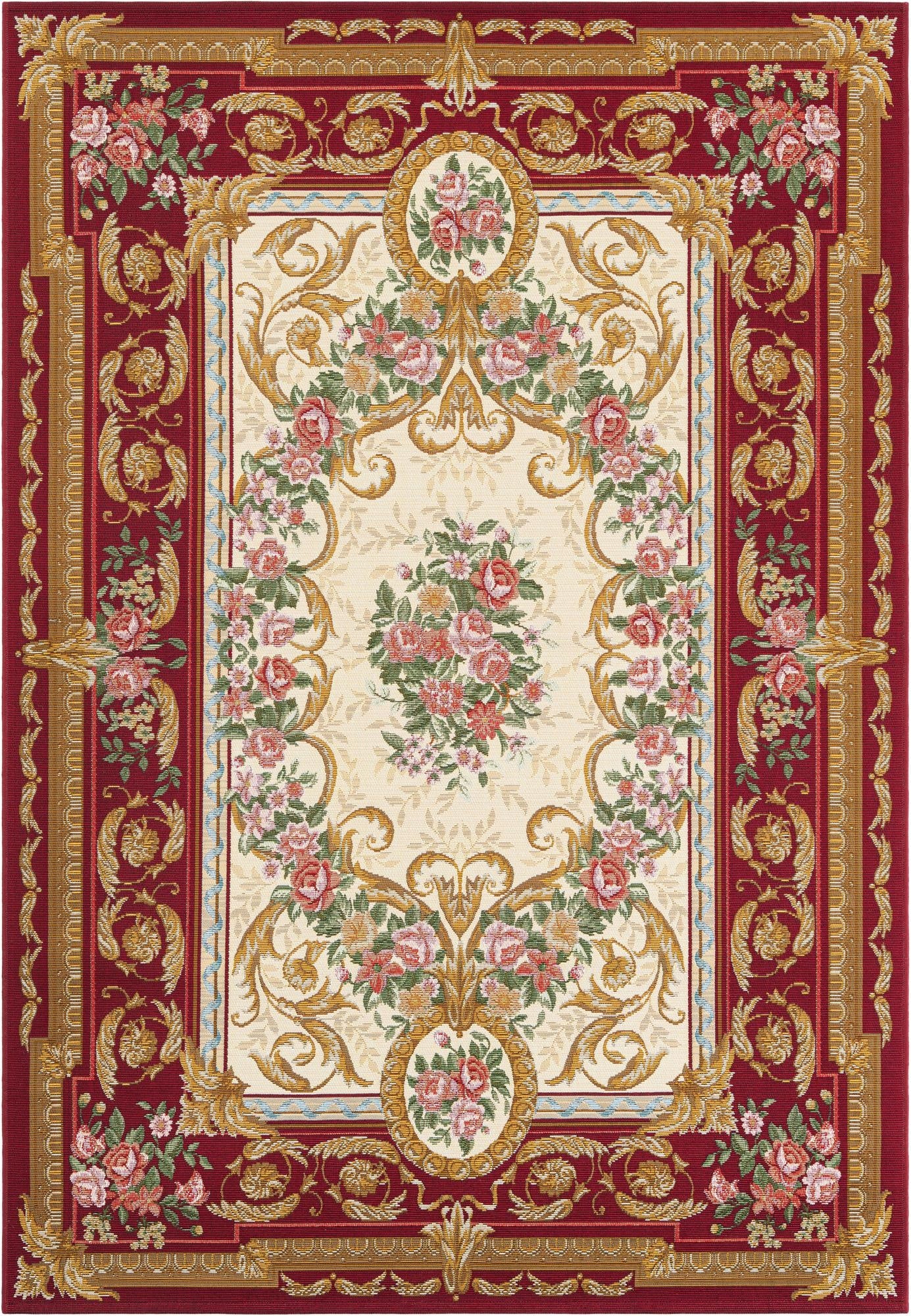 5' x 8'  Washable Traditional Indoor / Outdoor Rug