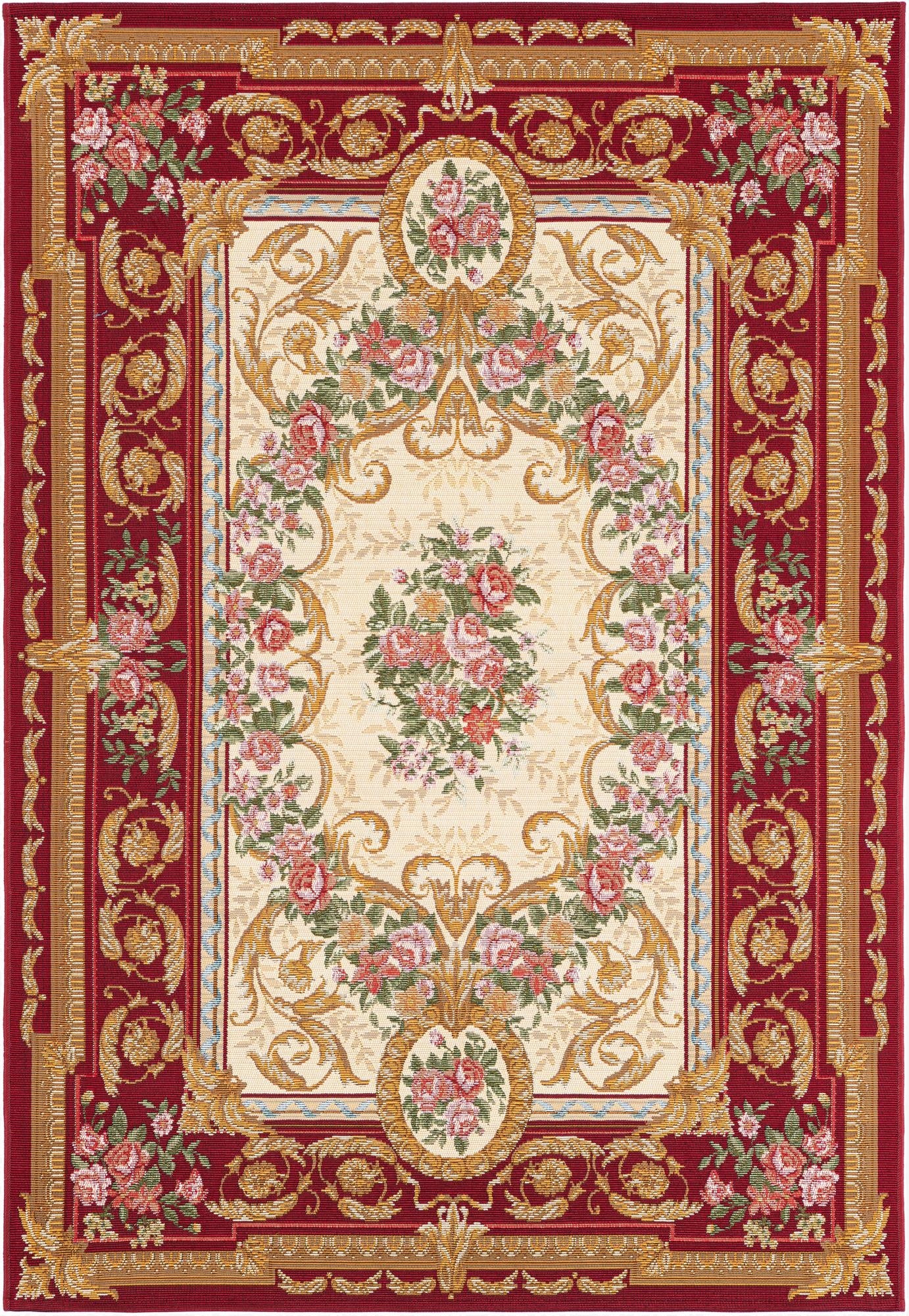 4' x 6'  Washable Traditional Indoor / Outdoor Rug