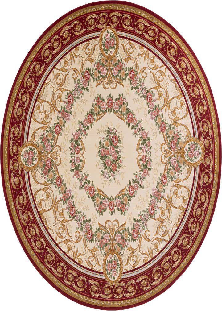 10' x 10' Easy-Clean Traditional Indoor / Outdoor Round Rug