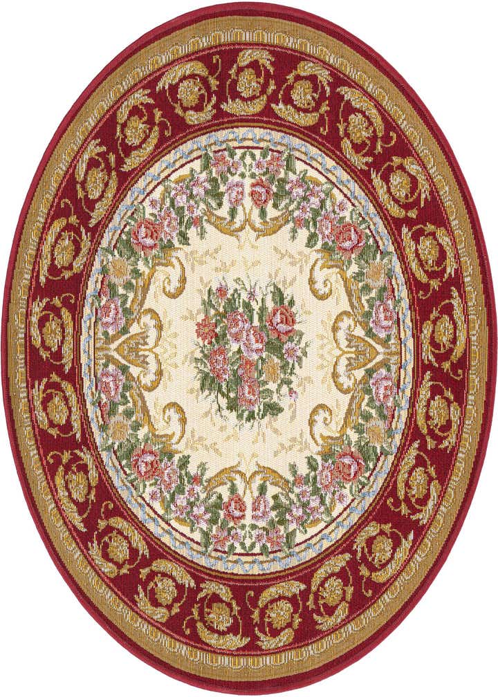 3' x 3' Easy-Clean Traditional Indoor / Outdoor Round Rug