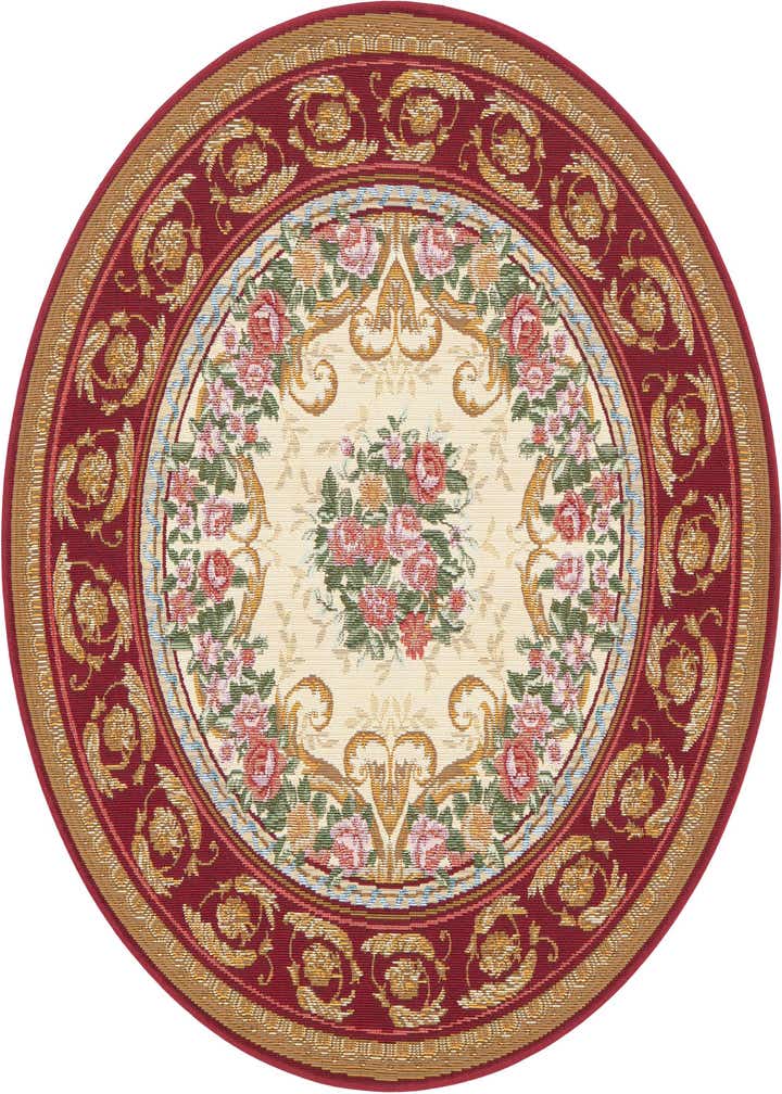 4' x 4' Easy-Clean Traditional Indoor / Outdoor Round Rug