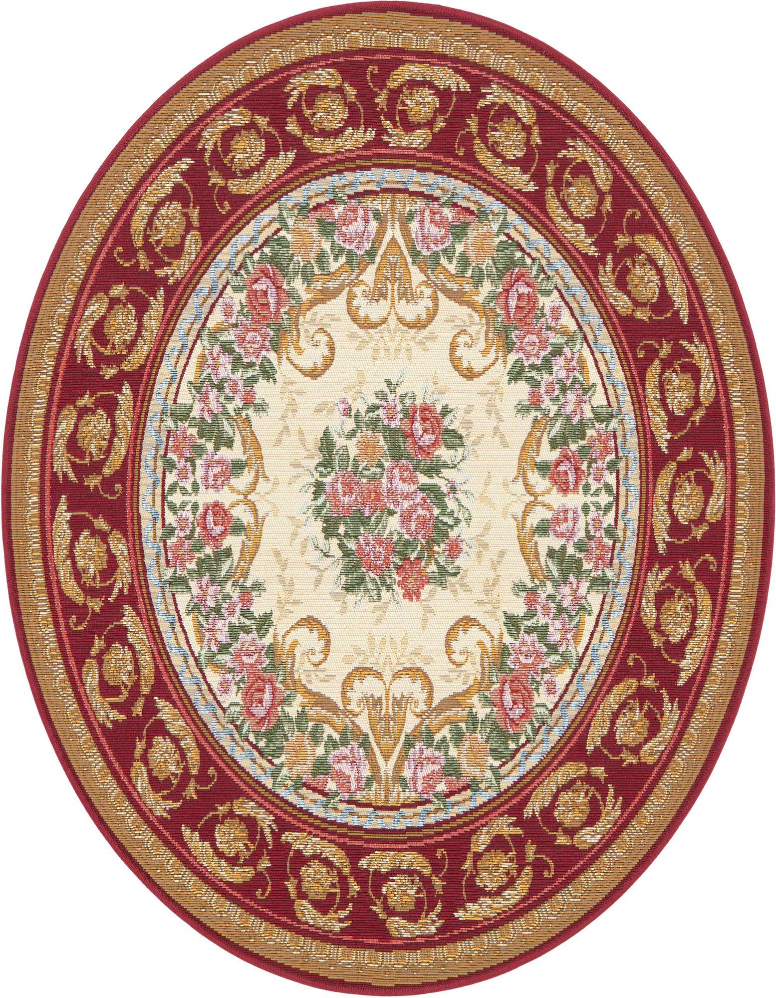4' x 4' Easy-Clean Traditional Indoor / Outdoor Round Rug