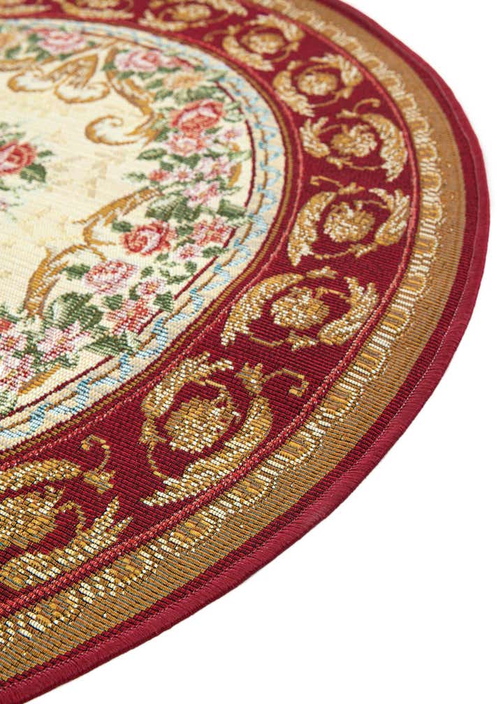 7' 10 x 7' 10 Easy-Clean Traditional Indoor / Outdoor Round Rug
