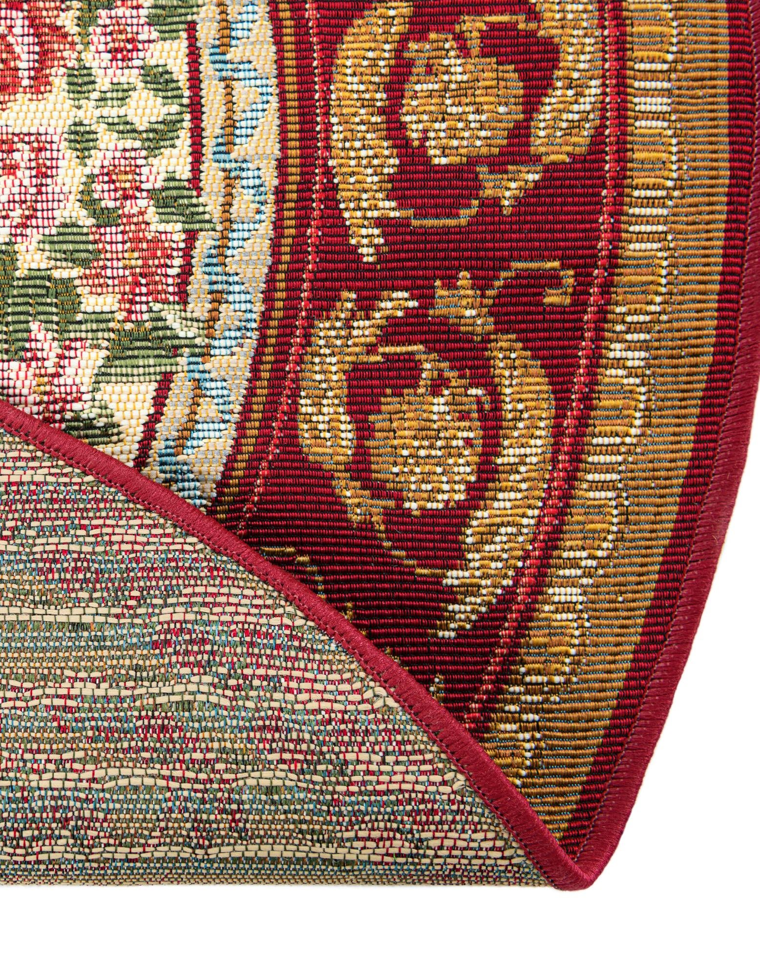 3' x 3' Easy-Clean Traditional Indoor / Outdoor Round Rug