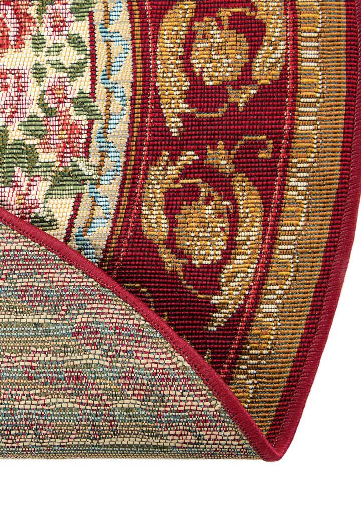 7' 10 x 7' 10 Easy-Clean Traditional Indoor / Outdoor Round Rug