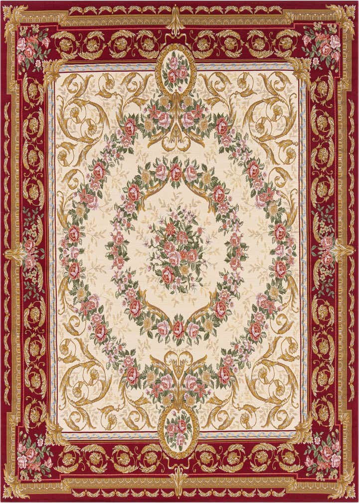 7' 10 x 7' 10 Easy-Clean Traditional Indoor / Outdoor Square Rug