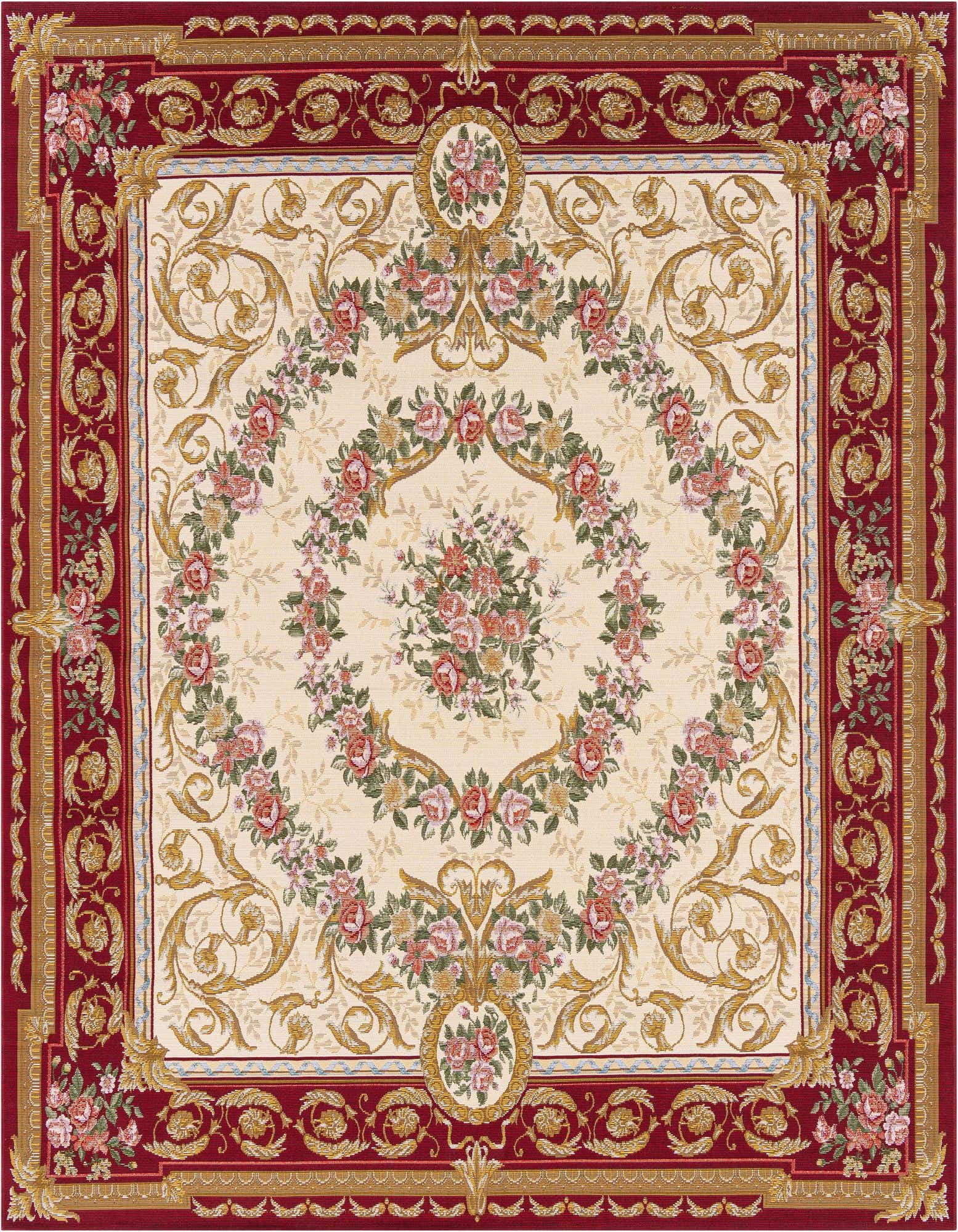 7' 10 x 7' 10 Easy-Clean Traditional Indoor / Outdoor Square Rug