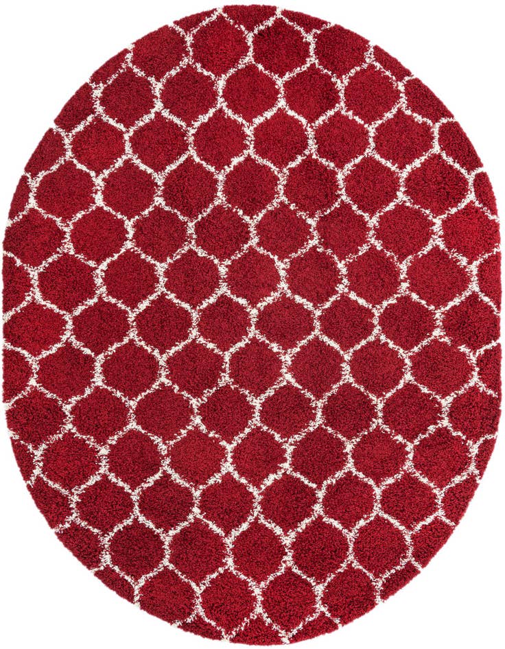 Detail image of 7' 10 x 10' Lattice Shag Oval Rug