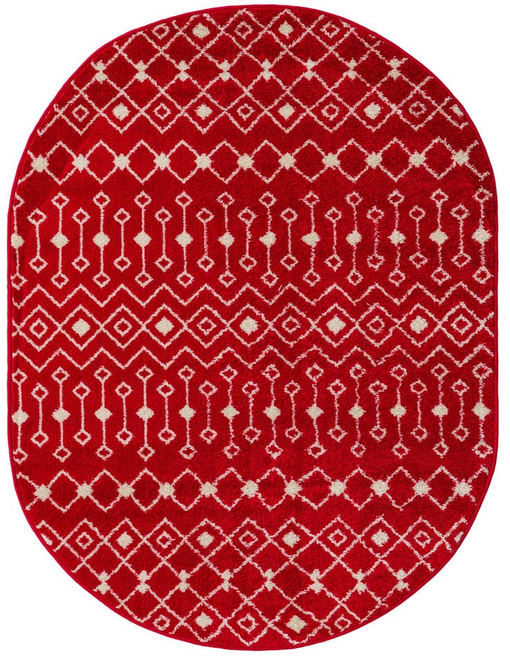Detail image of 4' x 6' Moroccan Trellis Oval Rug