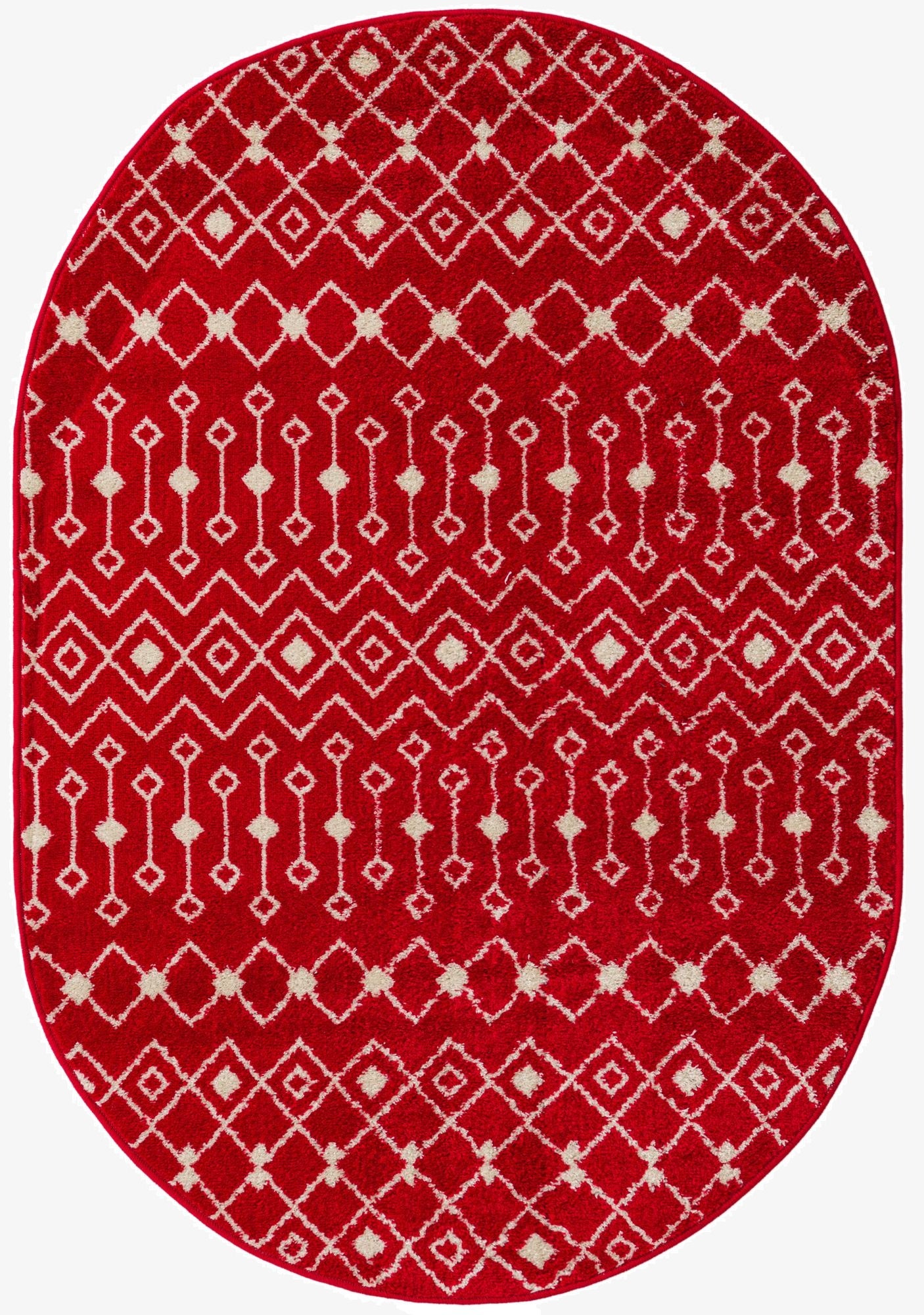 122cm x 183cm Moroccan Trellis Oval Rug