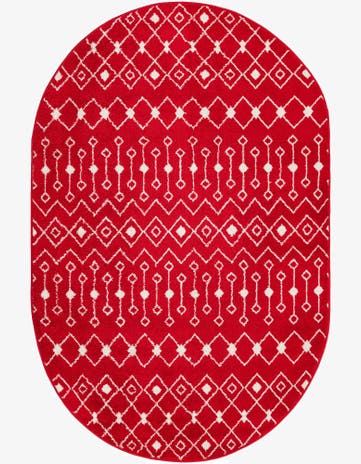5' 3 x 8' Moroccan Trellis Oval Rug