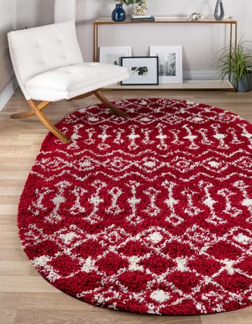 5' 3 x 8' Moroccan Trellis Shag Oval Rug