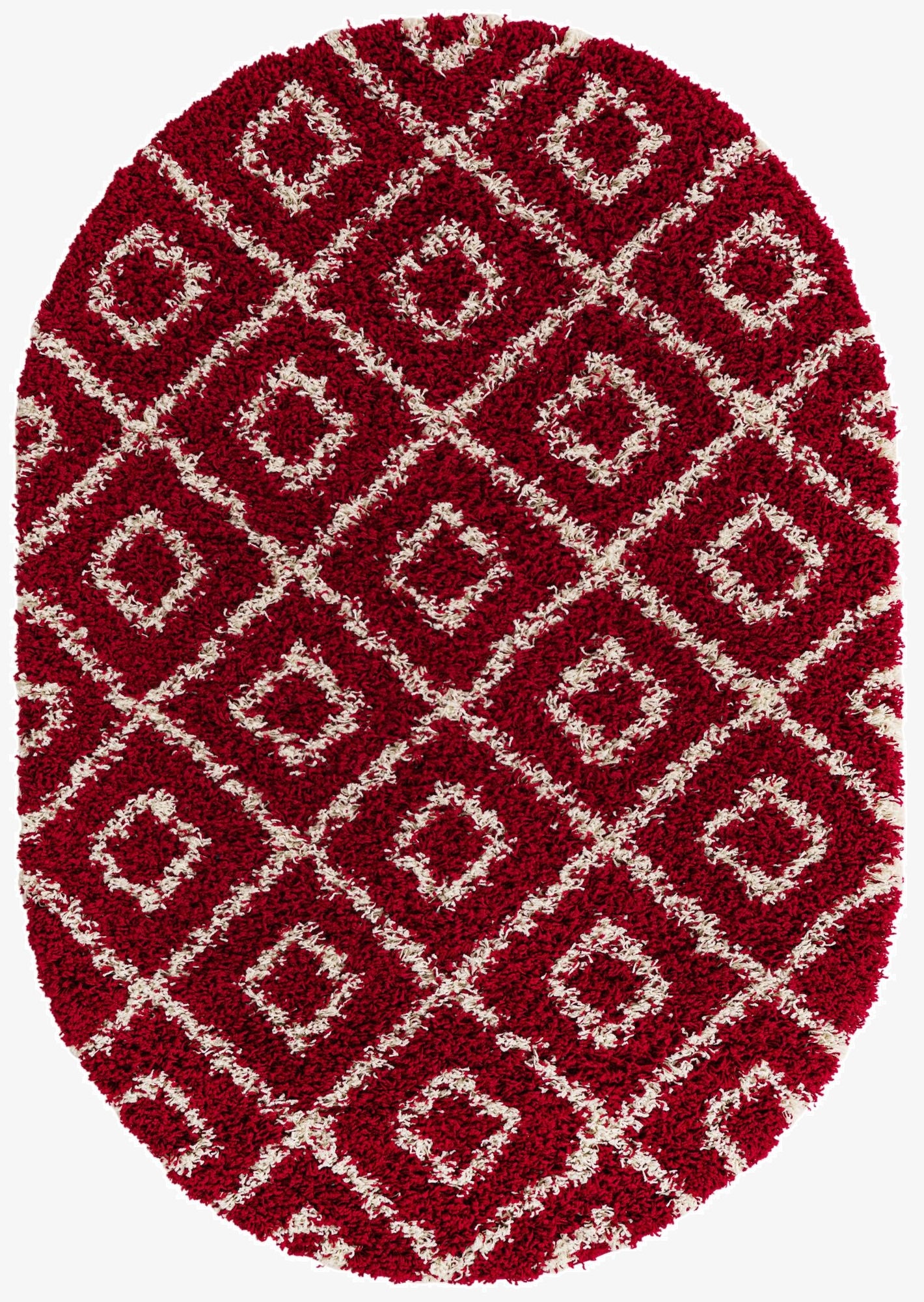 4' x 6' Trellis Shag Oval Rug