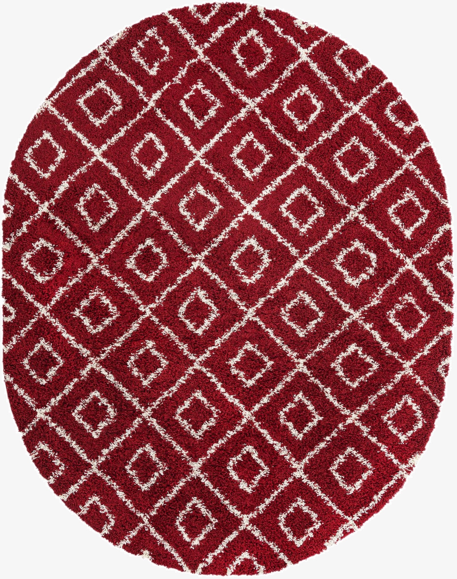 7' 10 x 10' Trellis Shag Oval Rug