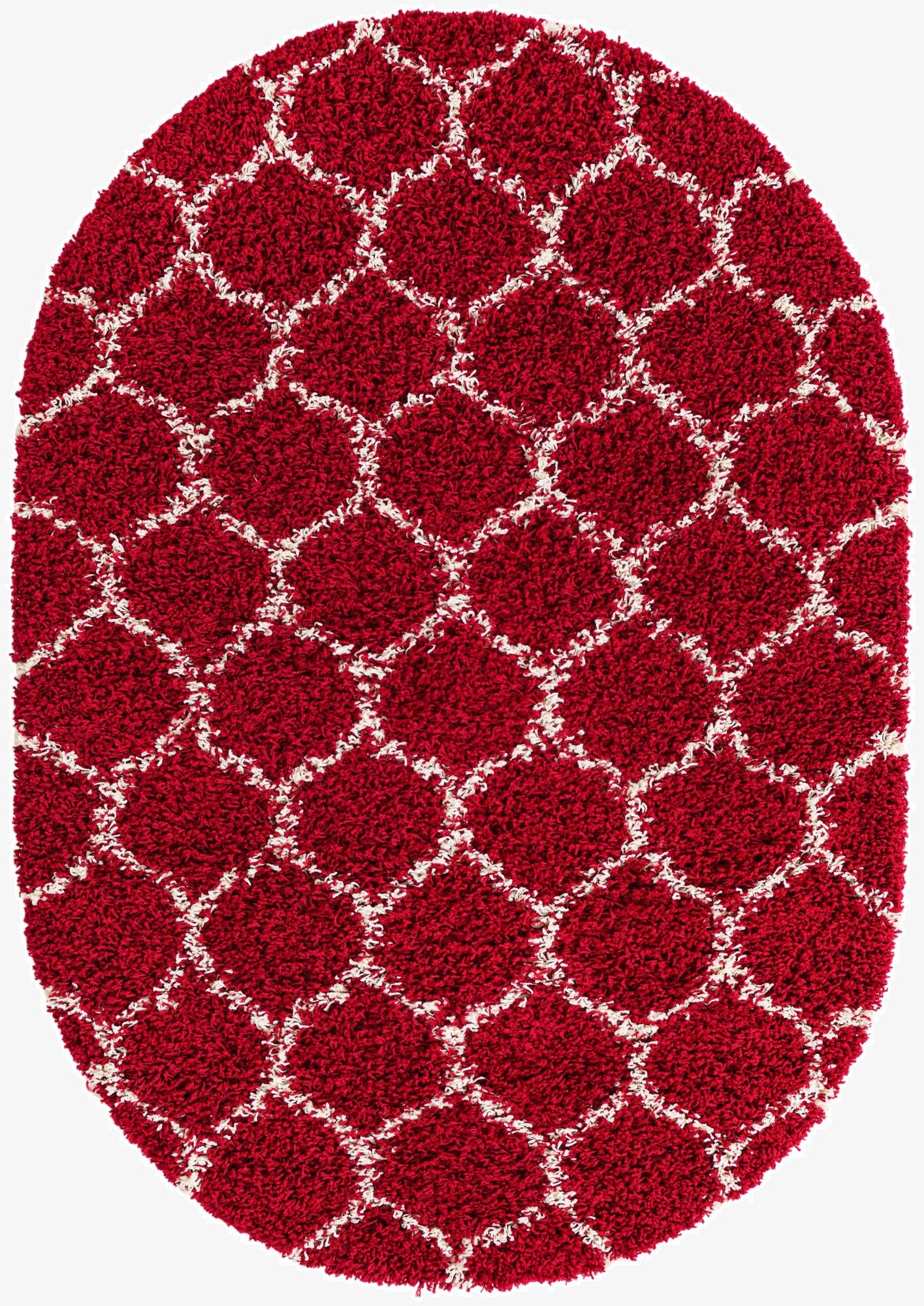 4' x 6' Trellis Shag Oval Rug