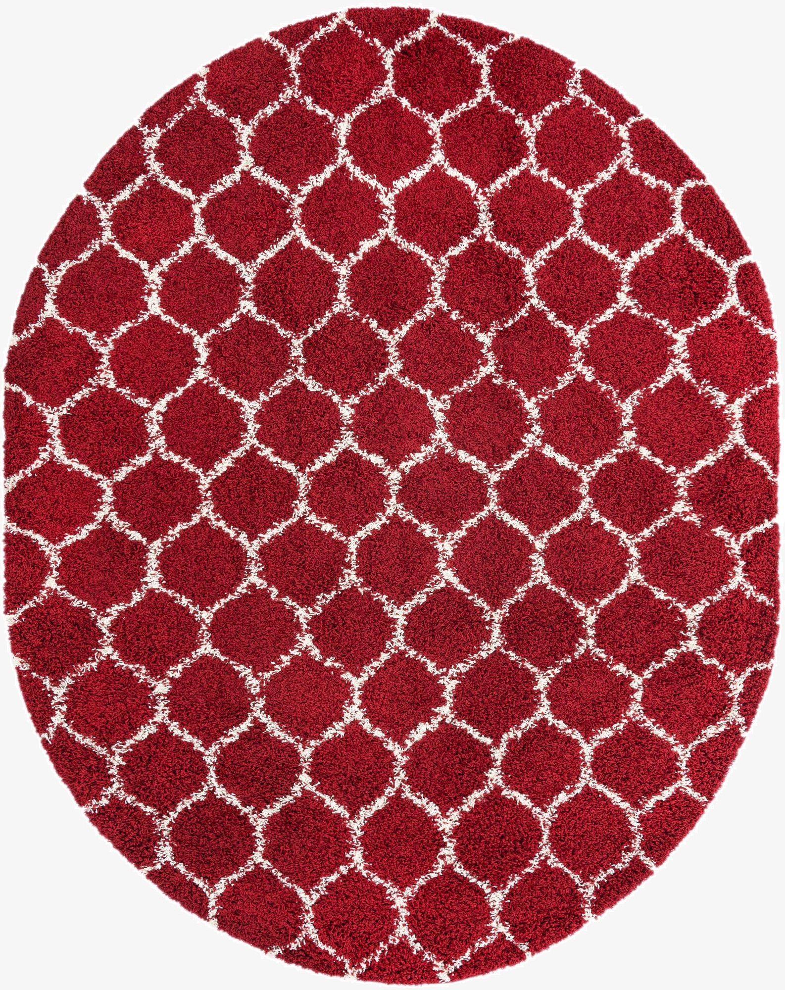7' 10 x 10' Trellis Shag Oval Rug