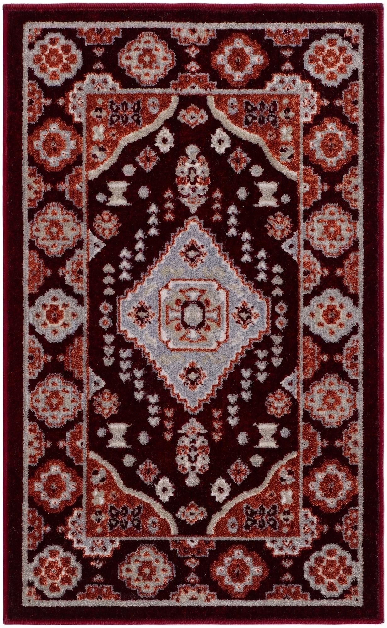 Burgundy Red Kamala Washable Rug