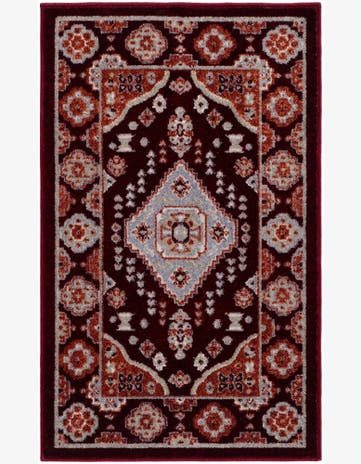 Burgundy Red Kamala Washable Rug