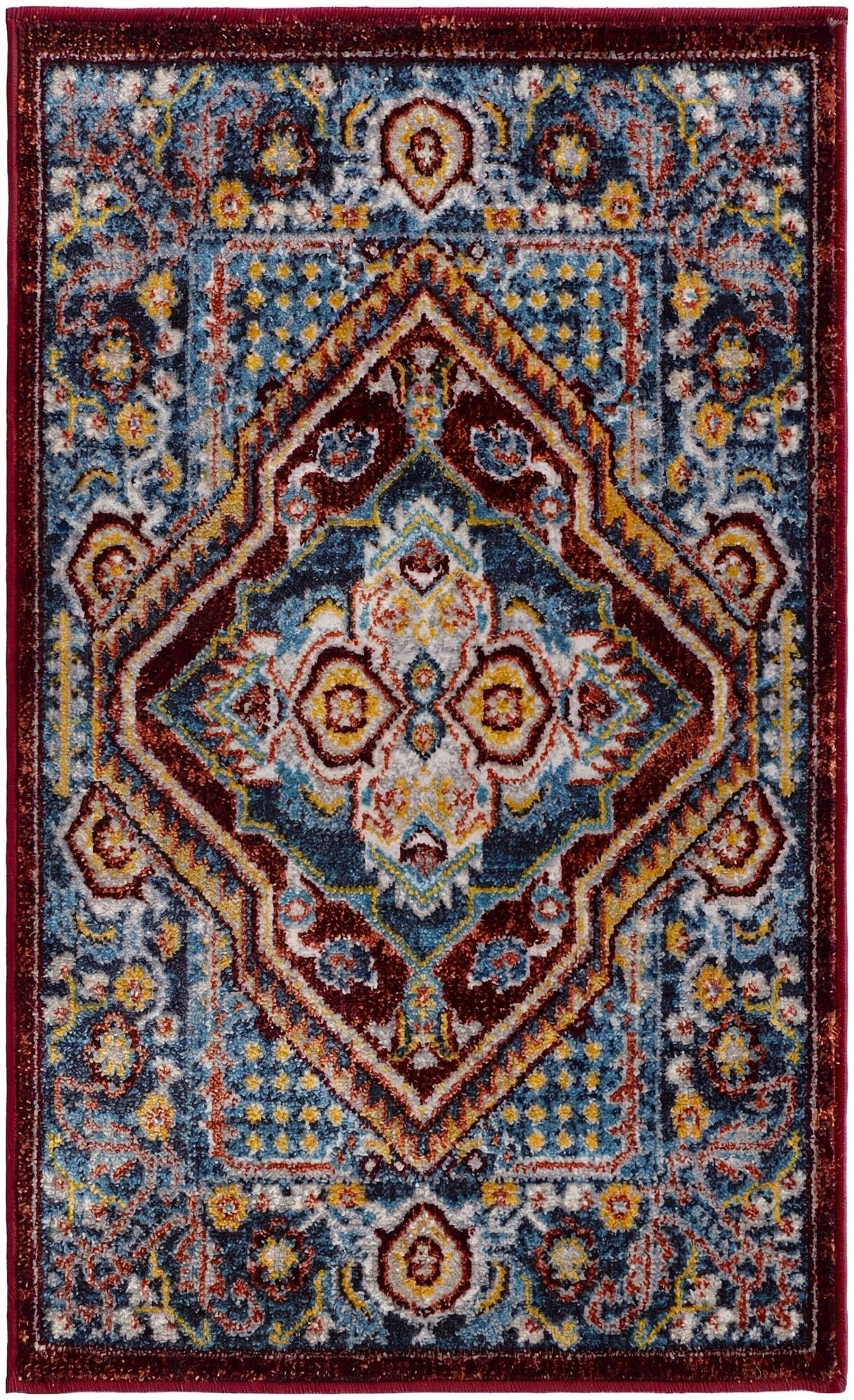 Burgundy Red Kamala Washable Rug