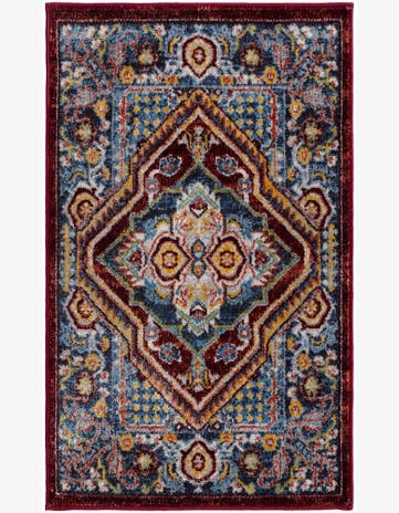 Burgundy Red Kamala Washable Rug