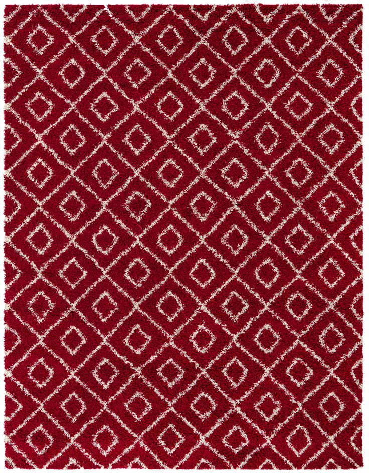Detail image of 10' x 13' Lattice Shag Rug