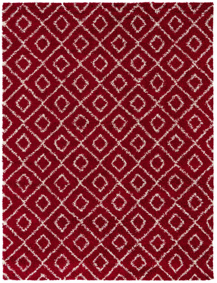 Detail image of 10' x 13' Lattice Shag Rug