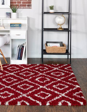 10' 8 x 14' Lattice Shag Rug
