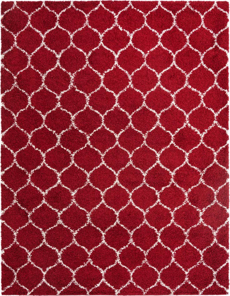Detail image of 10' x 13' Lattice Shag Rug