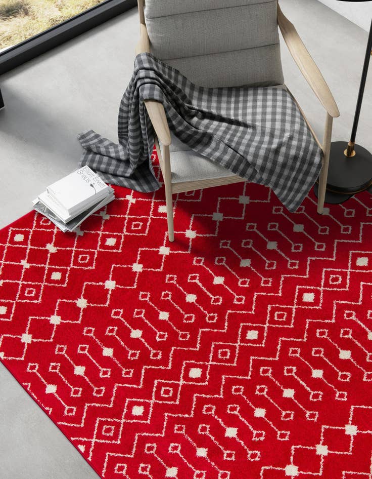 Detail image of 6' x 9' Moroccan Trellis Rug