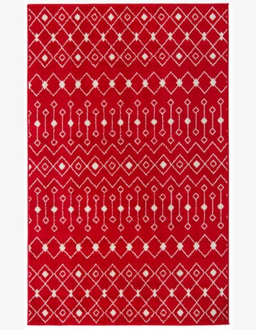 Burgundy Red Moroccan Trellis Rug