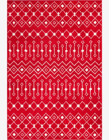 Burgundy Red Moroccan Trellis Rug