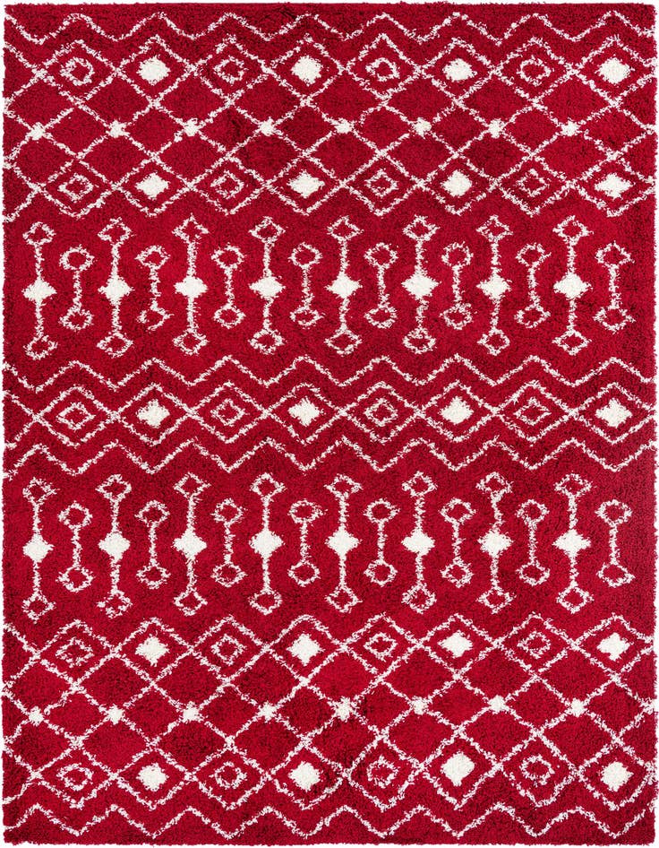 Detail image of 9' x 12' Moroccan Trellis Shag Rug