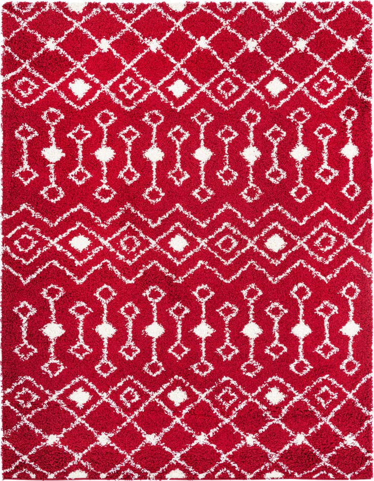 Detail image of 7' 10 x 10' Moroccan Trellis Shag Rug