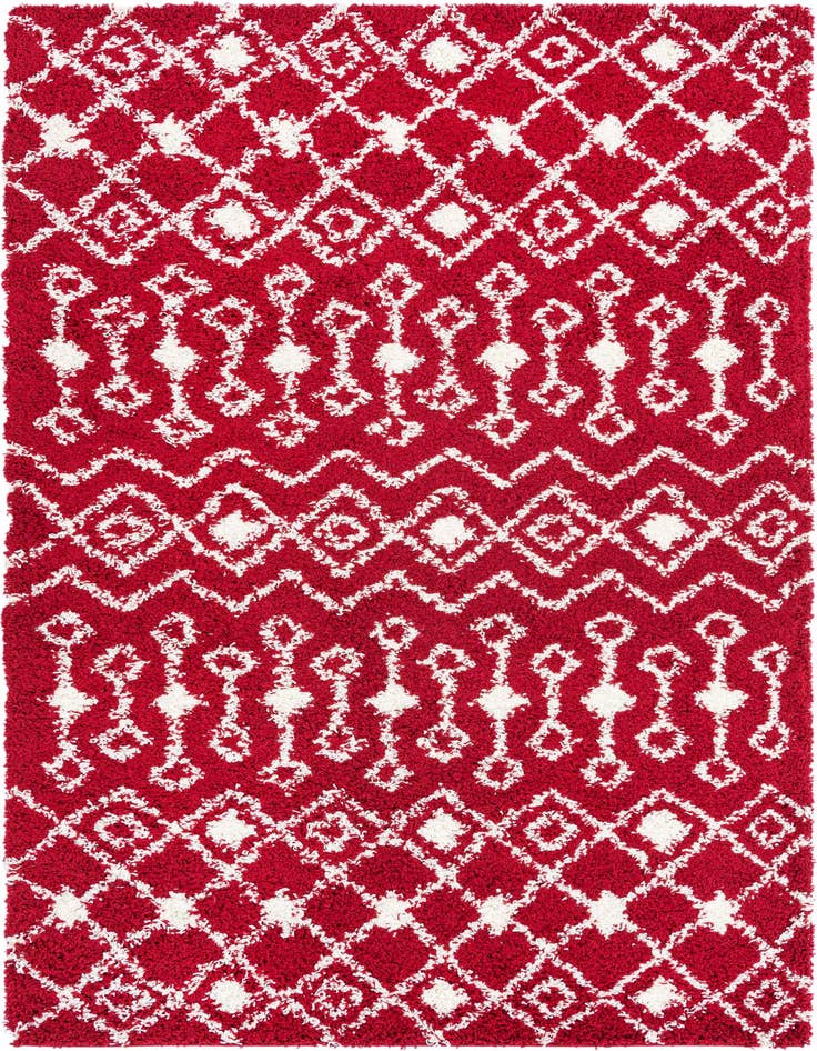 Detail image of 6' x 9' Moroccan Trellis Shag Rug