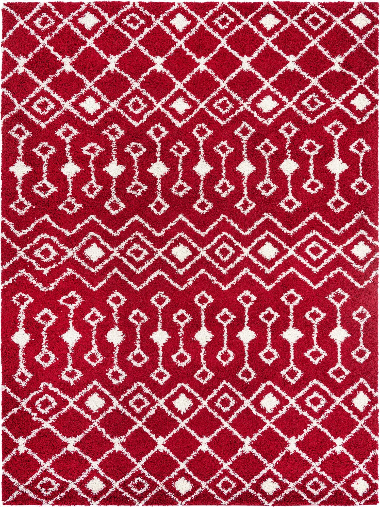 Primary image 10' x 13' Moroccan Trellis Shag Rug
