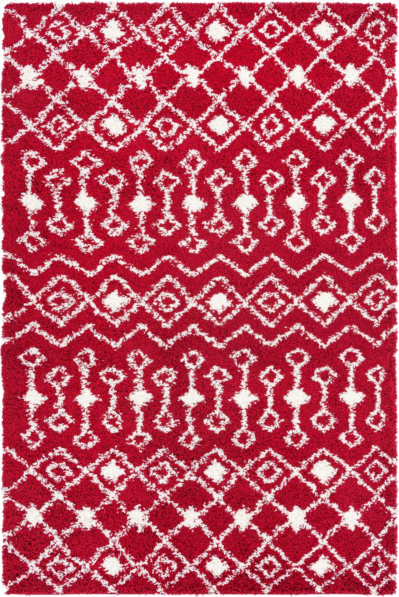 Primary image 6' x 9' Moroccan Trellis Shag Rug