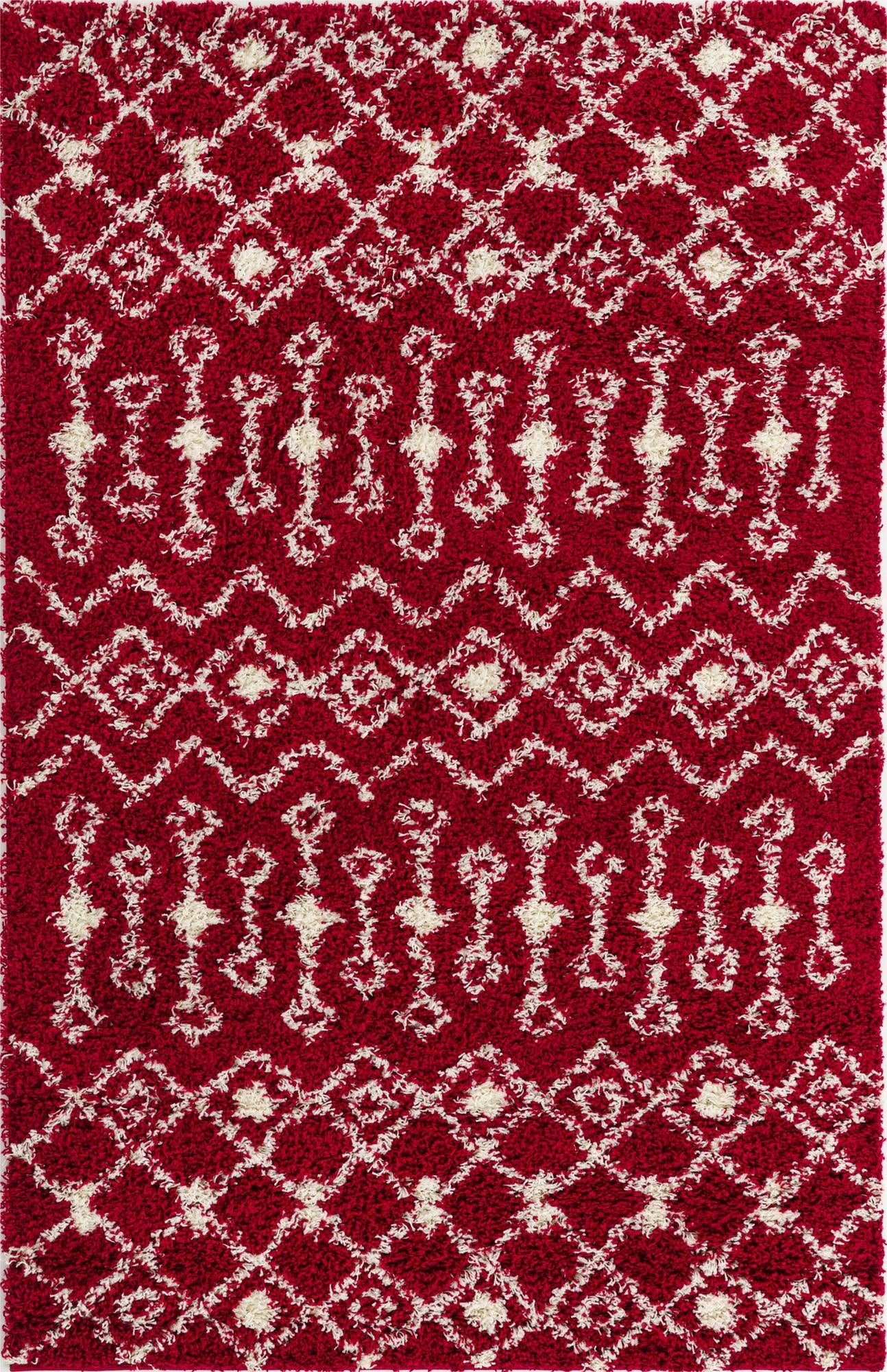 5' 3 x 8' Moroccan Trellis Shag Rug