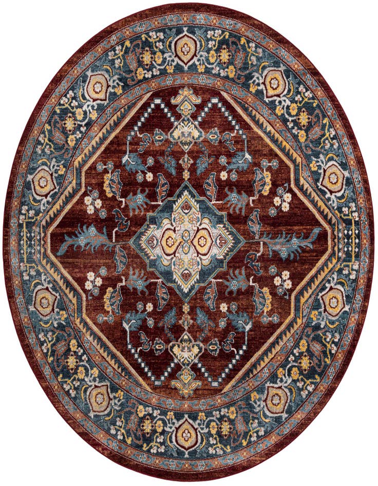 Detail image of 7' 10 x 7' 10 Kamala Washable Round Rug