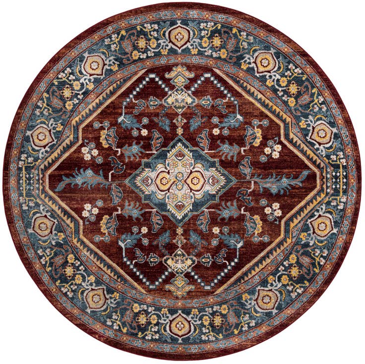 Detail image of 7' 10 x 7' 10 Kamala Washable Round Rug