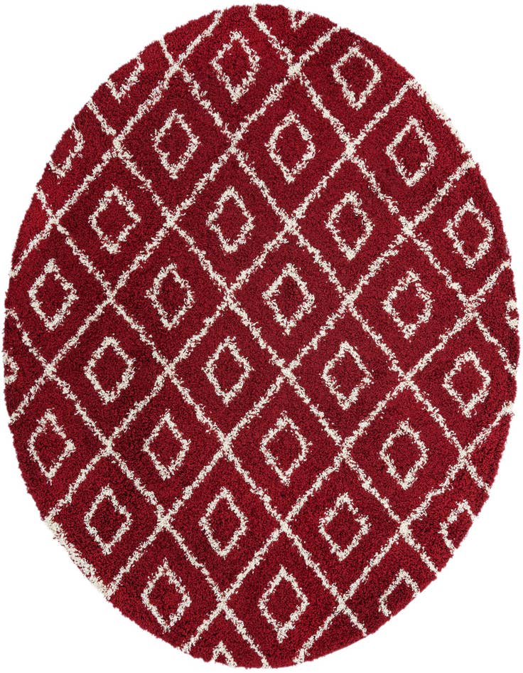 Detail image of 7' 10 x 7' 10 Lattice Shag Round Rug