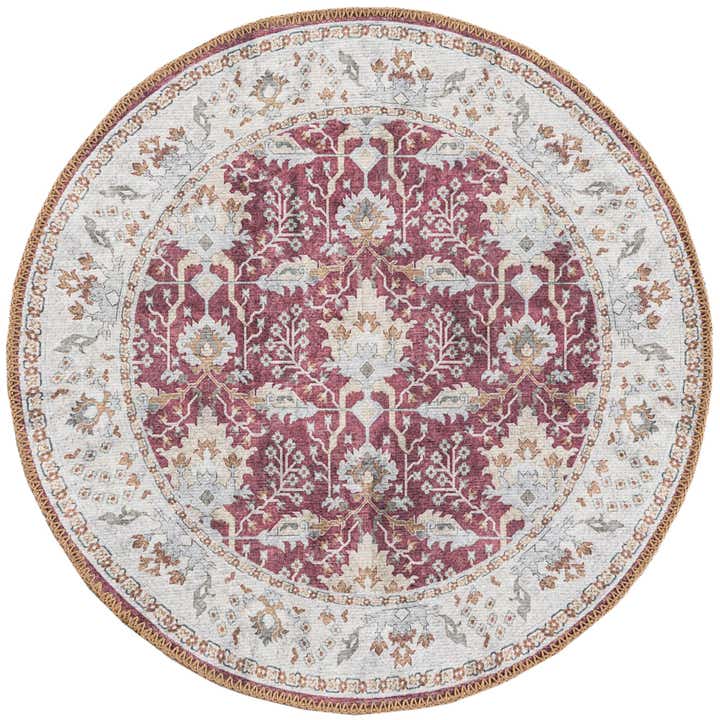 2' x 2' Washable Timeless Round Rug