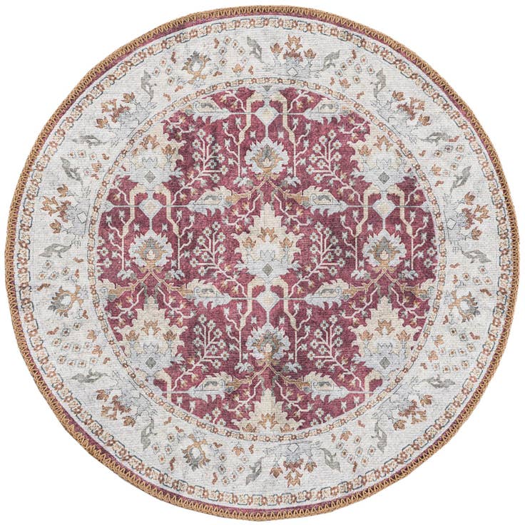 Detail image of 2' x 2' Washable Timeless Round Rug