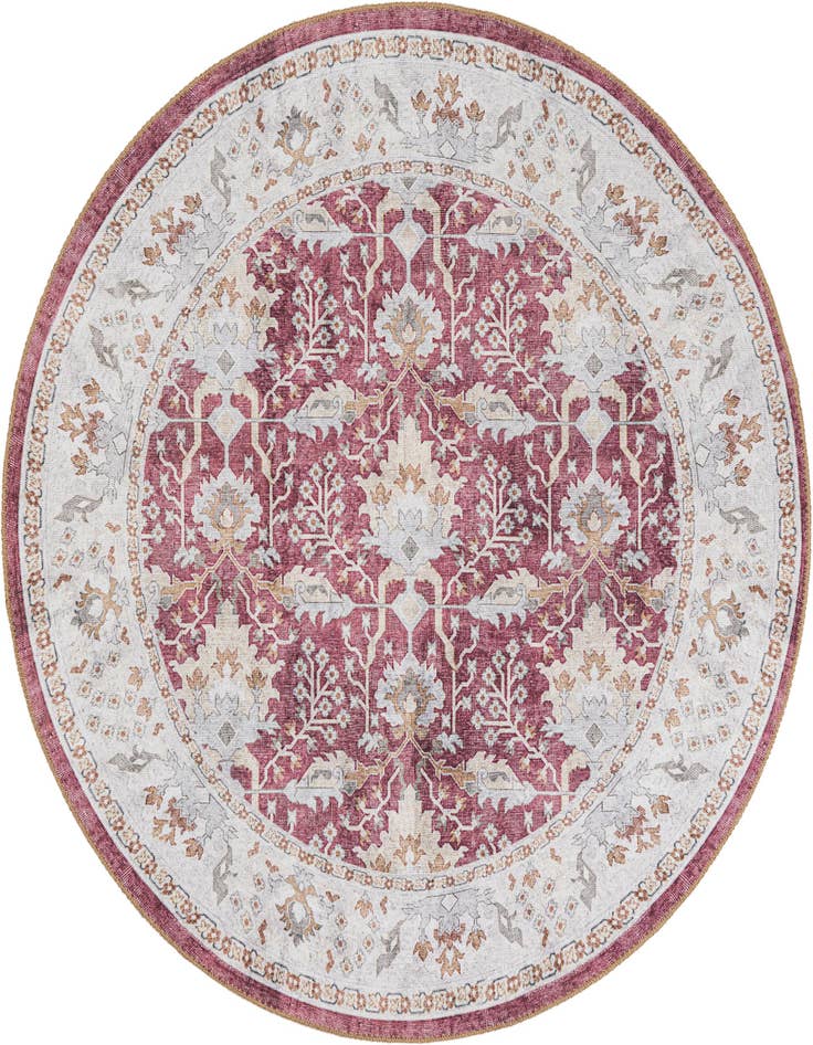 Detail image of 5' 1 x 5' 1 Washable Timeless Round Rug