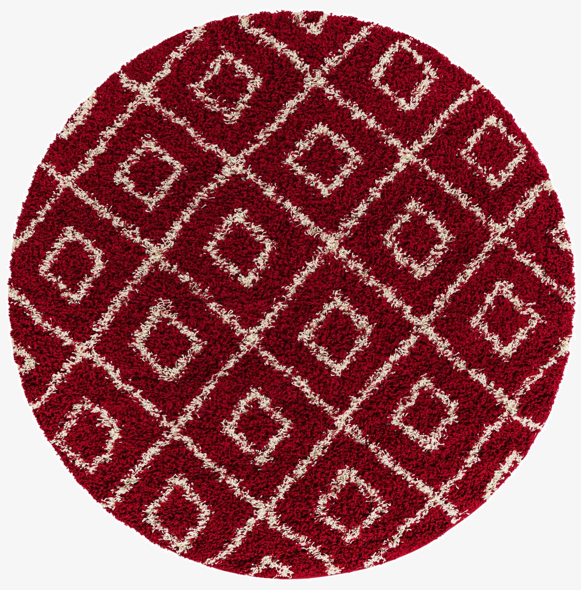 6' x 6' Trellis Shag Round Rug