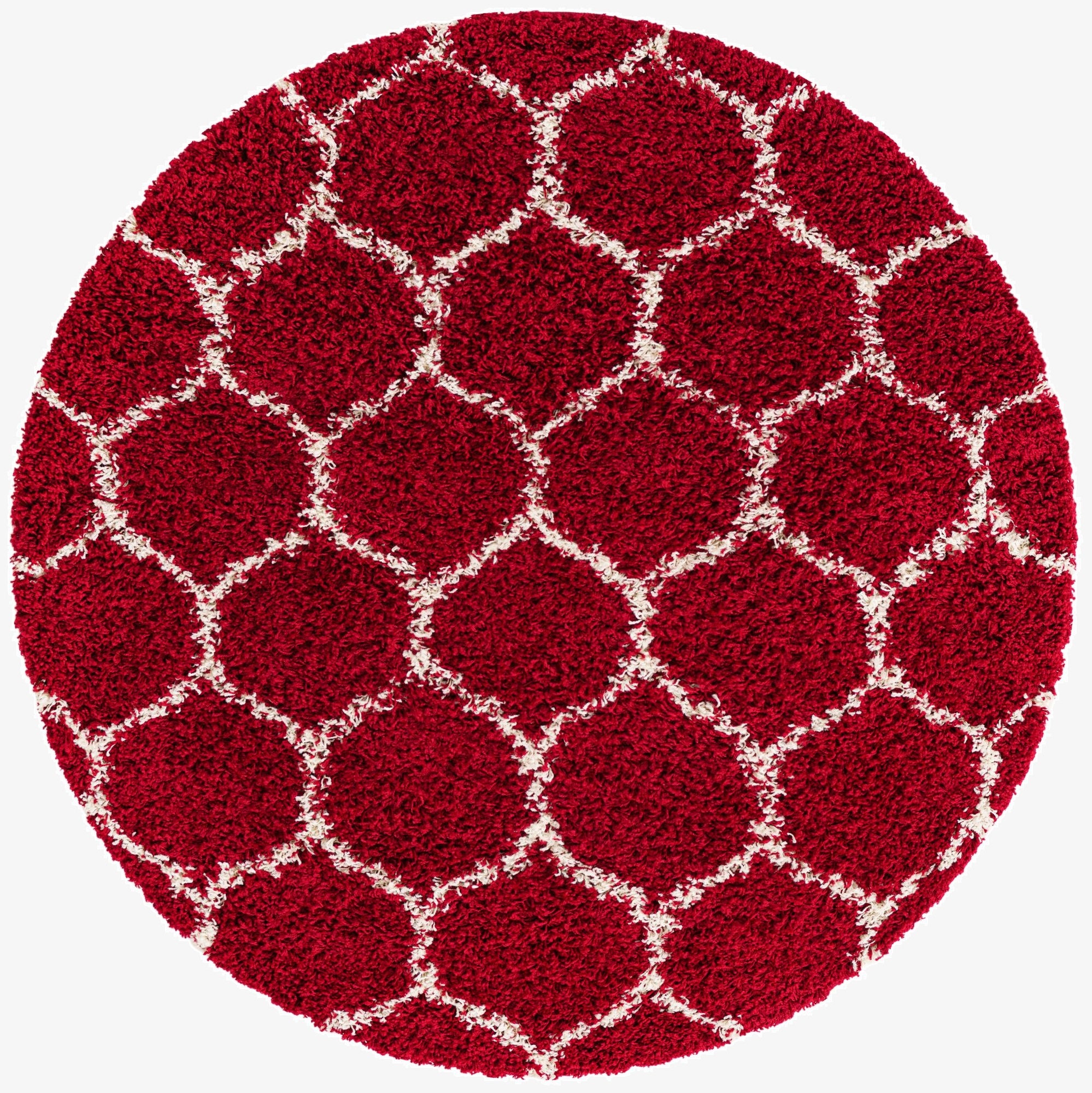 5' 3 x 5' 3 Trellis Shag Round Rug