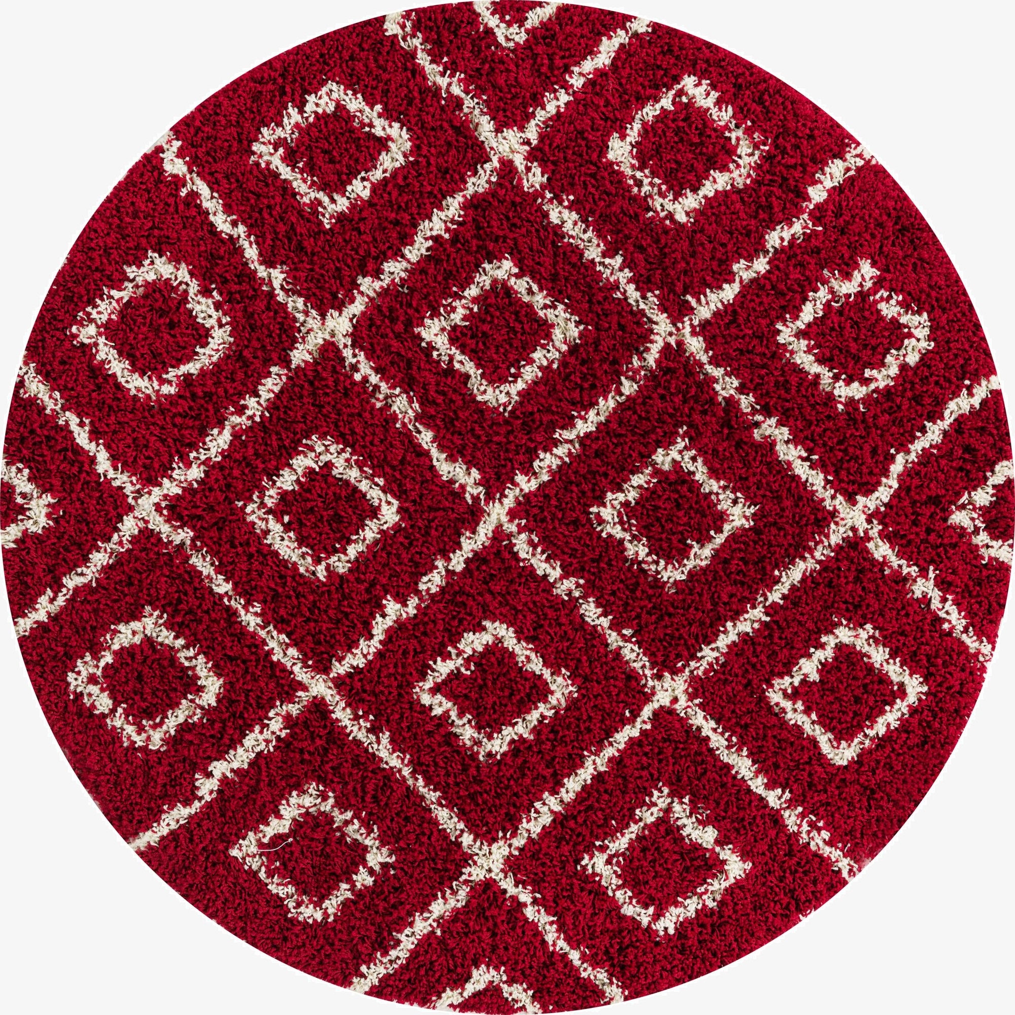 Primary image 5' 3 x 5' 3 Trellis Shag Round Rug
