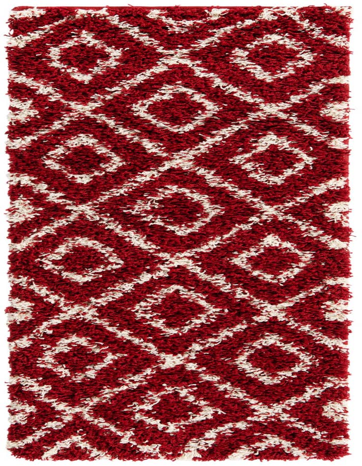 Detail image of 2' x 5' Lattice Shag Runner Rug