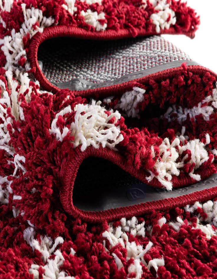 Detail image of 2' x 8' Lattice Shag Runner Rug