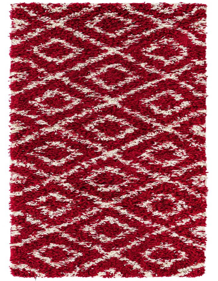 Detail image of 2' x 6' Lattice Shag Runner Rug